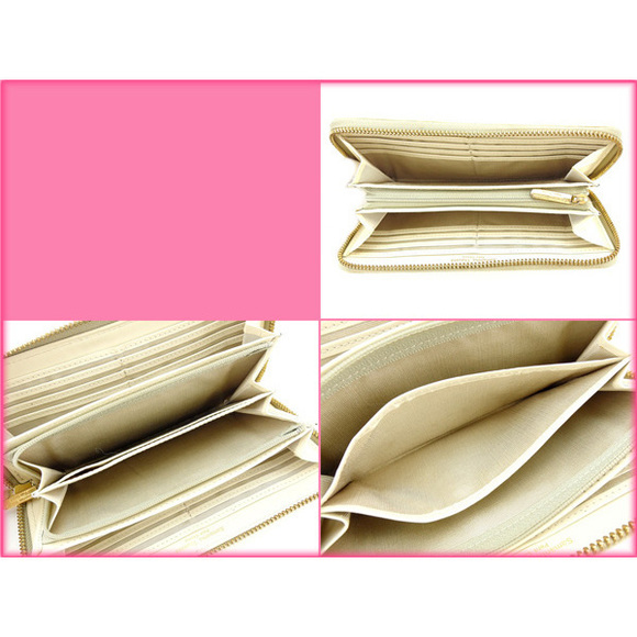 Samantha Thavasa Round Zipper Long Wallet Beige - Picture 5 of 5